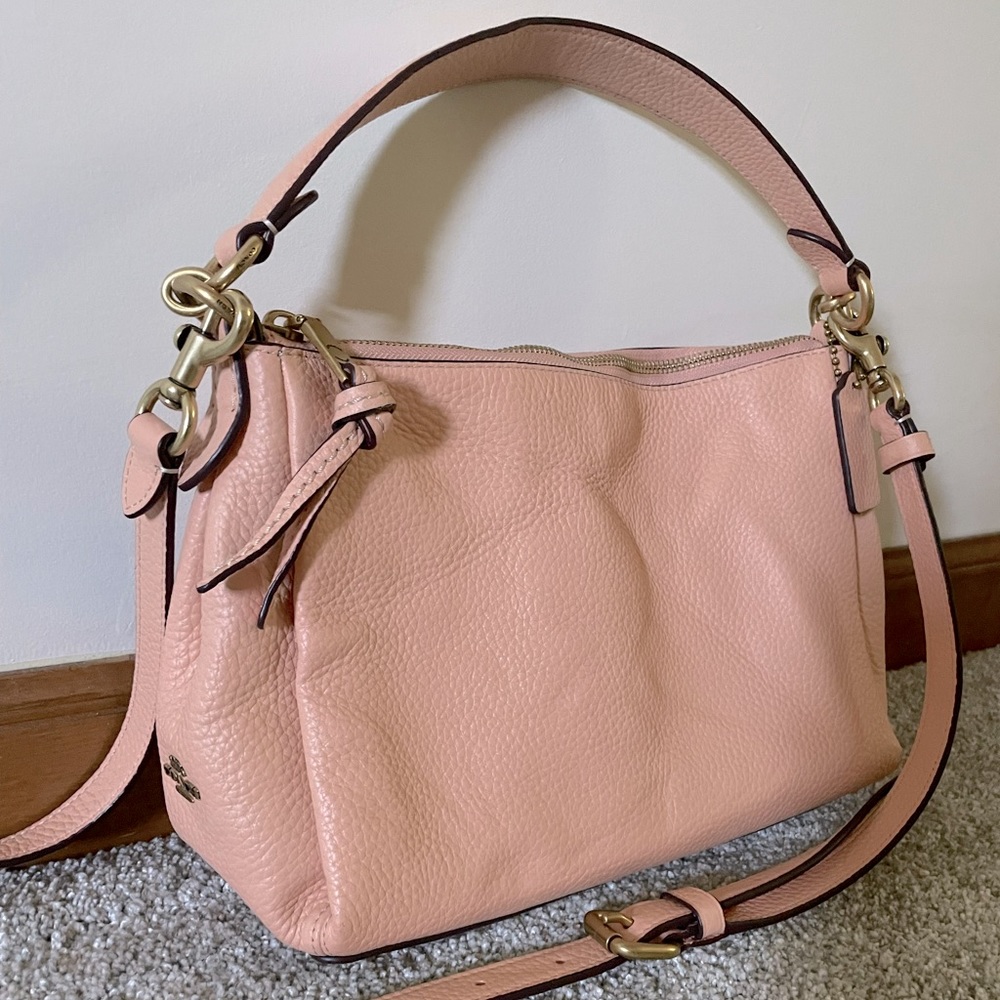 Coach Peach Blush Leather Crossbody Purse